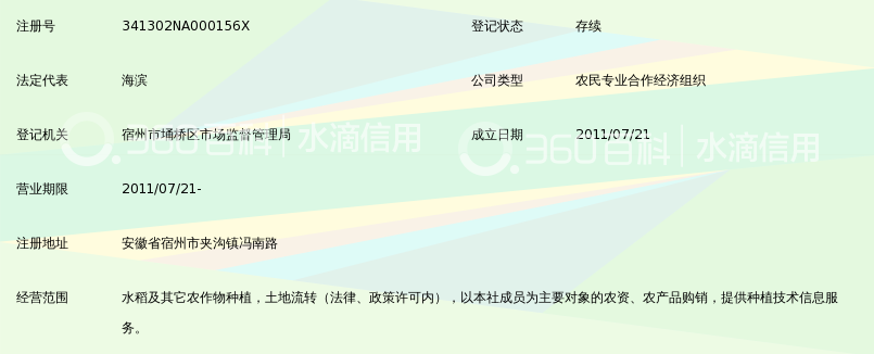 宿州市埇桥区夹沟永乐香稻米种植专业合作社_