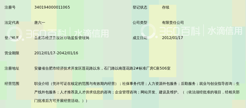 合肥一米人力资源服务有限公司_360百科