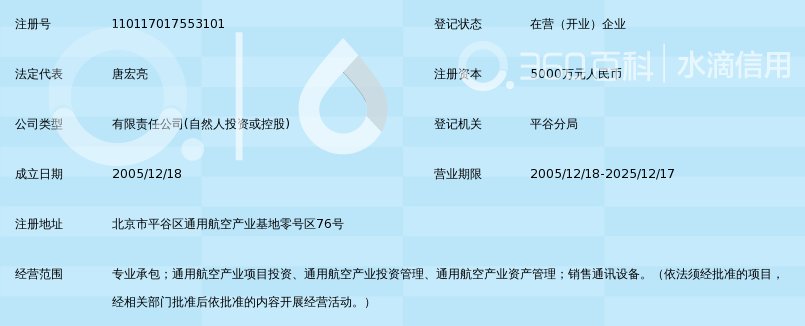 北京福瑞天象航空产业发展投资有限公司_360