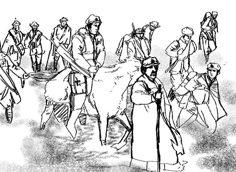 红军战士简笔画|小红军卡通简笔画作品图片