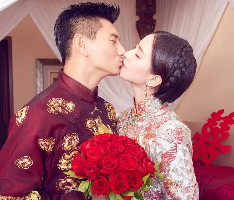 陈晓吻陈妍希甜到犯规!明星婚礼甜蜜Kiss大合集