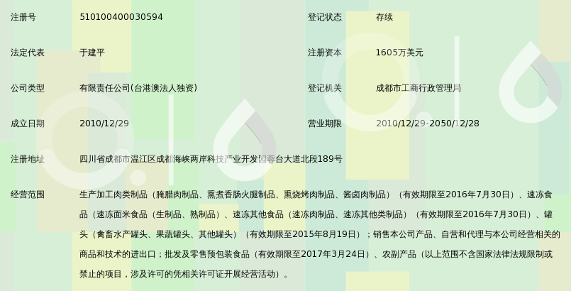正大食品企业(成都)有限公司