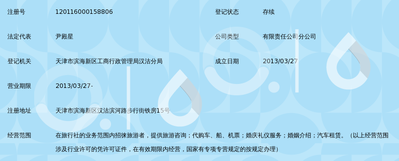 天津金顺国际旅行社有限公司滨海新区汉沽第一