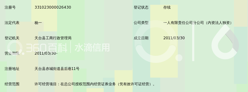 金通证券有限责任公司天台县后巷证券营业部_