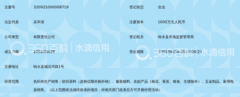 响水县永鑫色织有限公司_360百科