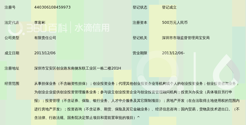 深圳市大众易贷投资有限公司_360百科