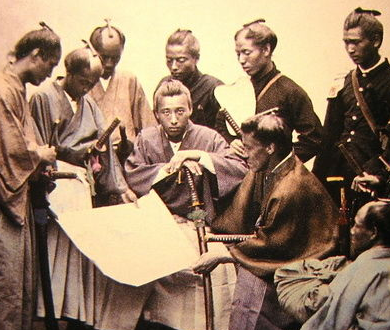 拥戴朝廷的诸藩,成立了明治大日本帝国政府